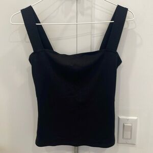 Reformation square crop top black size small